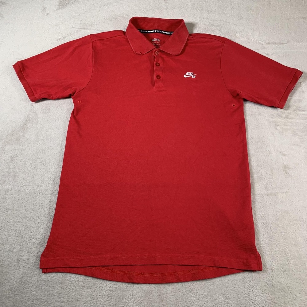 Nike SB Polo Shirt Mens Small Dri-FIT Skateboarding Short Sleeve Performance